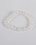 Crystal Qtz Round Bead Bracelet