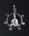 Buddha in Circle of Life Chakra Pendant